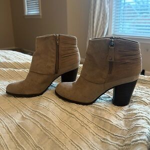 Woman’s Madden Girl Taupe Booties